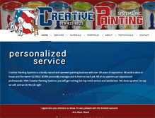 Tablet Screenshot of creativepaintingsystems.com